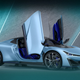 A photo of the butterfly doors on the Hyper SSR from GAC Aion.
